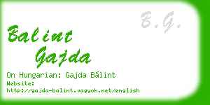 balint gajda business card