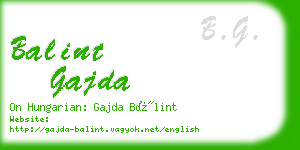 balint gajda business card
